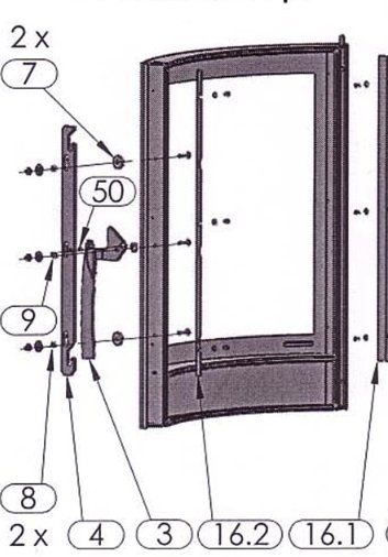 Oranier Arktis 7 Spacer Brandkastdeurklink